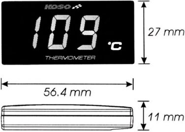 KOSO BA024B10 Super Slim Style Thermometer