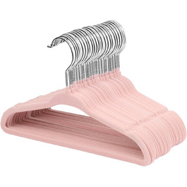 Плечики для дитячого одягу ManGotree з велюру, 30 шт, рожеві. Плечики для дитячого одягу з обертовим гачком, спеціальний дизайн для дитячої та дитячої одягу.