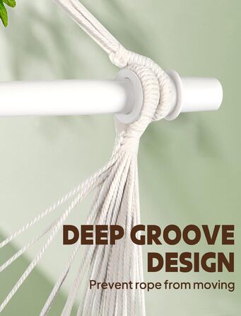 Підвісне крісло-гойдалка Chihee для саду, тераси, дому. Бавовняна гамака 130x100 см, темно-сіра. Комфорт та довговічність.