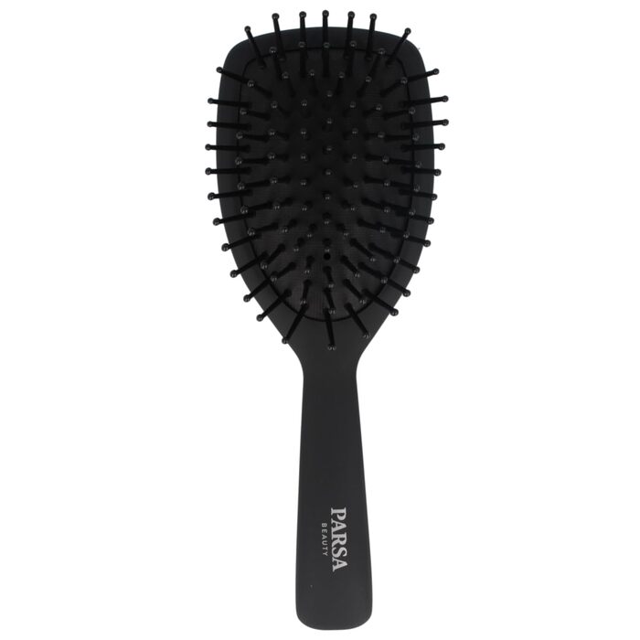 Пензлик для волосся PARSA Beauty Professional з активними компонентами – для випрямлення та догляду за волоссям. Підходить для кучерявого та довгого волосся. Carbon + Turmalin