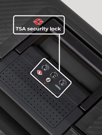 Набір валіз REDOLZ Hartschalen 3-ті: міцний поліпропілен, TSA-замок, 4 колеса, система 3-точкового закриття. Розмір M (65 см), Deep Black.