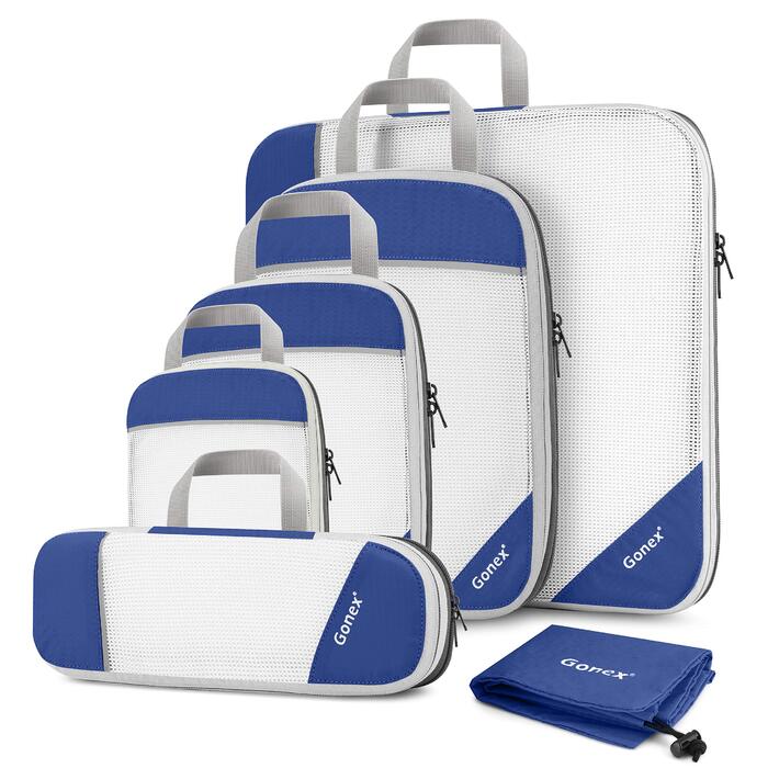 Органайзер для валізи Gonex (6 шт.) - набір кубів для пакування, зелений