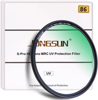Фільтр UV JONGSUN 86mm S-Pro HD Nano MRC з багатошаровим покриттям B270 для захисту від ультрафіолету