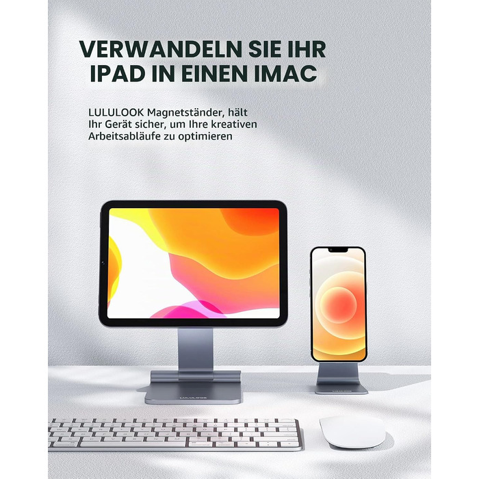 Магнітна підставка LULULOOK для iPad mini 7 (A17 Pro) 2024 та iPad mini 6 (8.3
