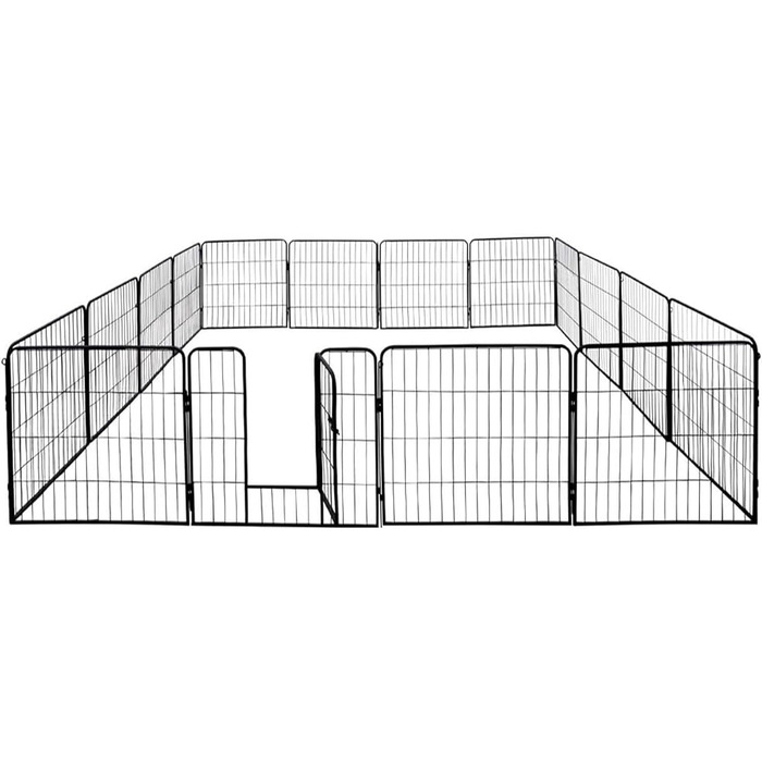 Переносний вольєр для цуценят Petigi, сталевий, з порошковим покриттям, розкладний, розмір 80x60 см