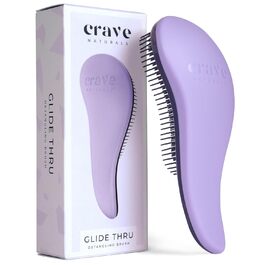 Crave Naturals Glide Thru - щітка для розплутування волосся для дітей та дорослих, для будь-якого типу волосся (фіолетова)