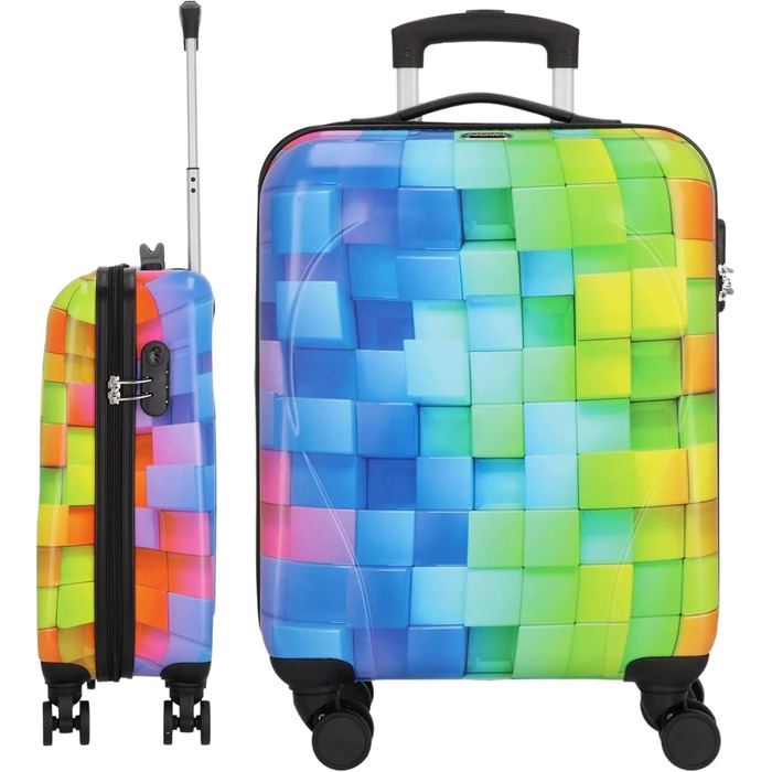 Чемодан NOWI Hartschaenkoffer Mittegroß: 68 літрів, 8 коліс, ABS, з TSA-замком та телескопічною ручкою. Ідеальний для подорожей, ручної поклажі та середніх поїздок