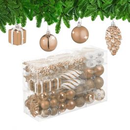 Relaxdays Set of 72 Christmas Baubles