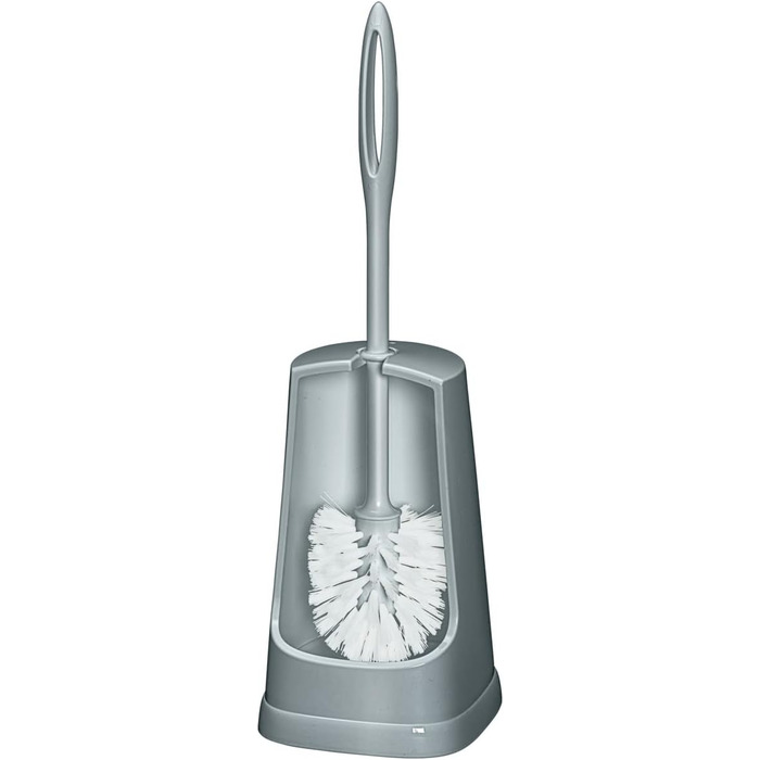 Набір для туалету WENKO Simple Grau: тримач для щітки, пластик, 12.5 x 40 x 12.5 см, сірий