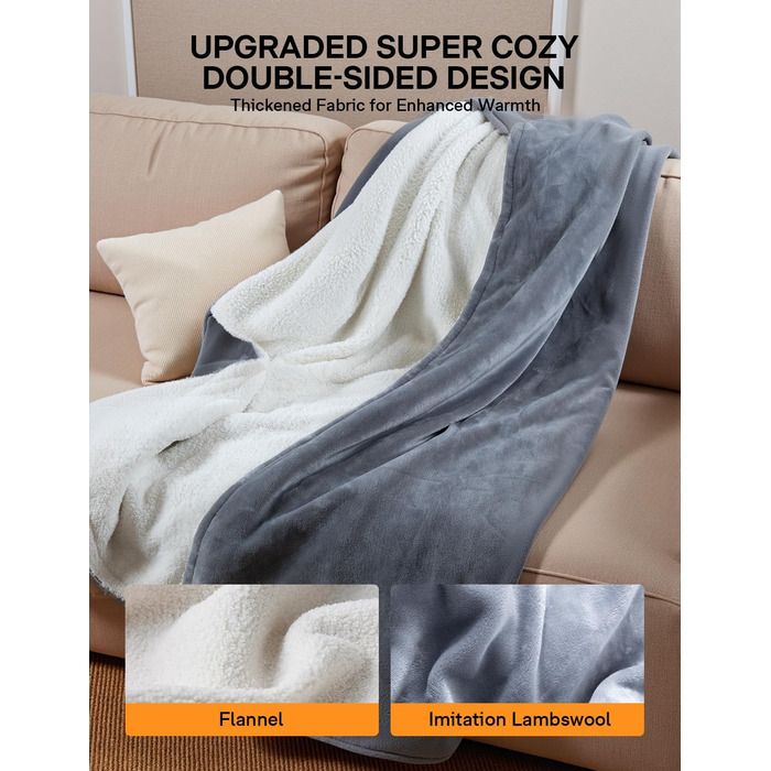 Електрична ковдра ALLJOY з автовимкненням, 180x150 см, 9 рівнів нагріву, для подарунків чоловікам та жінкам