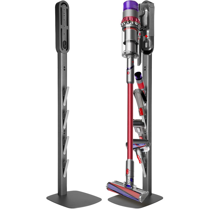 Підставка для пилососа Haturi для Dyson Gen5 V15 V12 Detect V11 V10 V8 V7 V6, металева стійка-дозатор, приховане кабельне кріплення, сірий