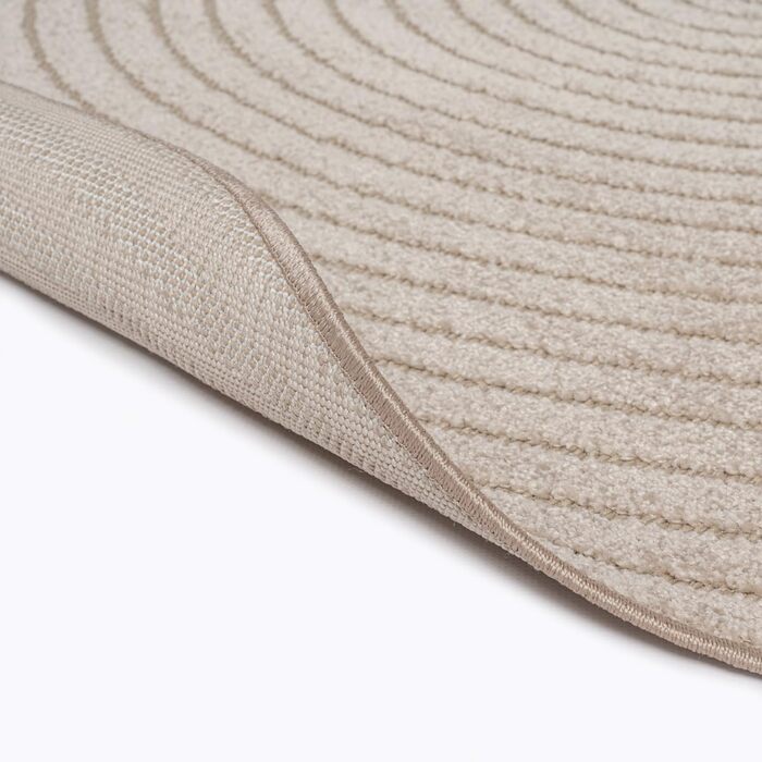 Килим Santo Plus для вітальні та спальні: якісний, легкий у догляді, довговічний, сучасний дизайн, підходить для вулиці, кремовий (200 x 280 см)