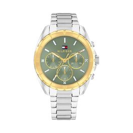 Жіночий кварцовий годинник Tommy Hilfiger з багатофункціональним циферблатом та сталевим браслетом, зелений