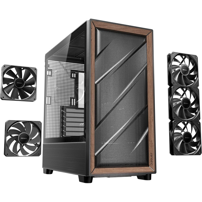 Корпус для ПК Antec Flux Midi Tower, чорний матовий, Gaming Case