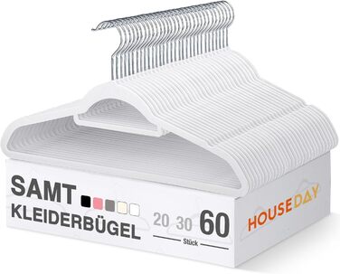 Набір вешалок для одягу House Day, 30 шт., велюрові, преміум-якість, обертаються на 360°, для сорочок, костюмів, светрів, штанів