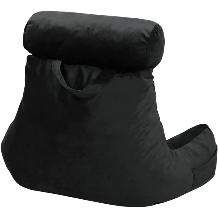 Подушка для читання Bananair - м'яка та комфортна, з підлокотниками та ергономічною спинкою (чорна)