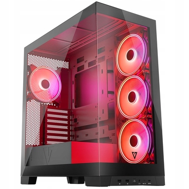 Корпус для комп'ютера Modecom Volcano Space Apex ARGB ATX MIDI 4x140мм, Чорний