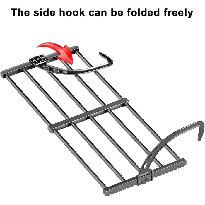 Сушарка для білизни ANEWSIR на балкон та в квартиру: розтяжна, складна, компактна, для рушників та шкарпеток (38-55 см)