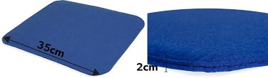 Набір з 4 фетрових подушок для стільців Sunnypillow 35x35 см, сині, для дому та вулиці
