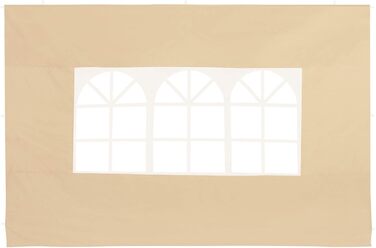 Deuba® 2-Piece Side Walls, 3x2 m each, Water-Repellent, Side Windows, Zipper, Tie-Down Straps, Gazebo, Folding Gazebo, Garden Tent, Party Tent, 6x3m (Beige)
