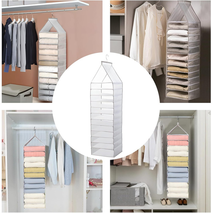 Чохли для одягу, 2 шт. (110x60x25 см), дихаючі сумки для одягу на блискавці, сірий колір