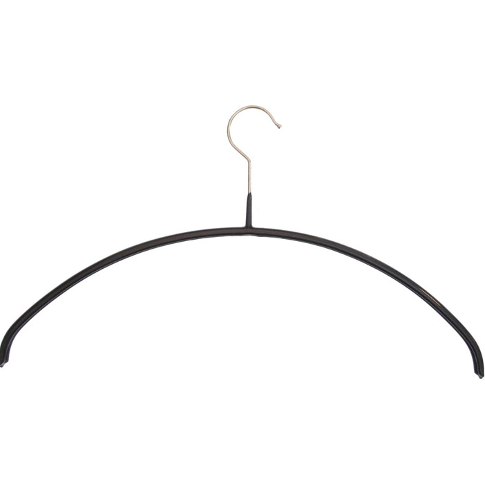 Hagspiel 10-Piece Set of Metal Clothes Hangers, Non-Slip Coated, Black for Women, Length 40 cm