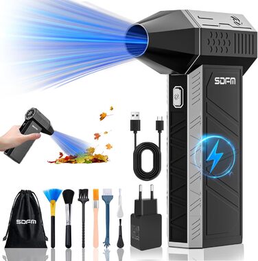 Електричний пилосос для чищення повітряним струменем X3Max-Black: Комплект для чищення ПК, електроніки, диванів, авто