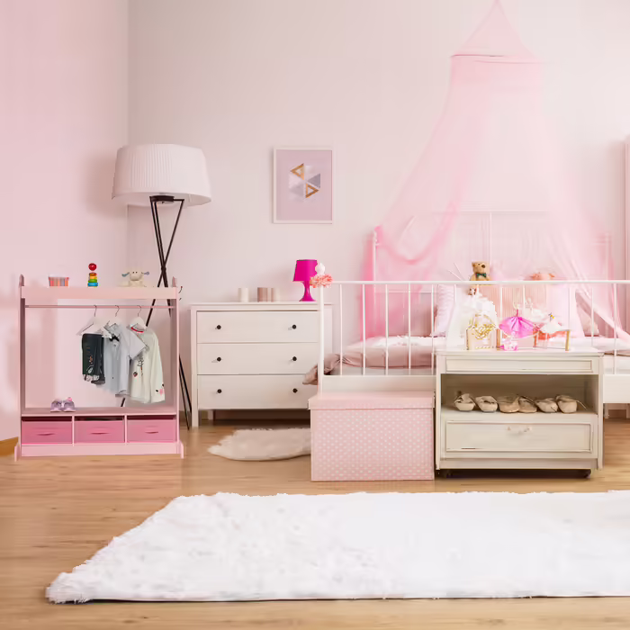 Relaxdays Children's Clothes Rack with Mirror