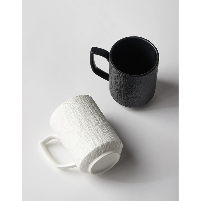 Набір з 4 чашок для еспресо Saumo з підставками, кераміка, 350 мл, білий – сучасний дизайн для дому, офісу та особливих випадків