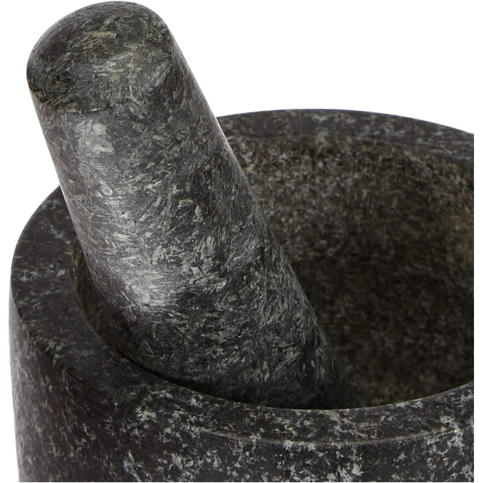 Набір для розмелювання спецій JADE TEMPLE 17023: ступка та товкачок з граніту, 13 см, сірий