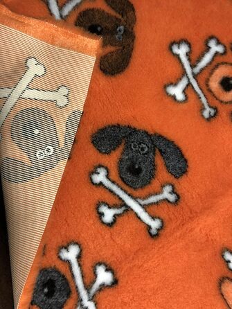 Килимок для собак Elropet Premium 30mm, неслизький, S/M/L, для маленьких та великих собак, Vet Bed, найвища якість (S 80x50 см, кістка помаранчевого кольору)