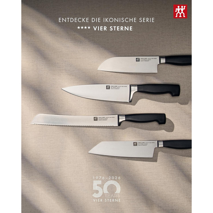 Набір кухонних ножів ZWILLING Vier Sterne, 3 предмети, нержавіюча сталь, Made in Germany