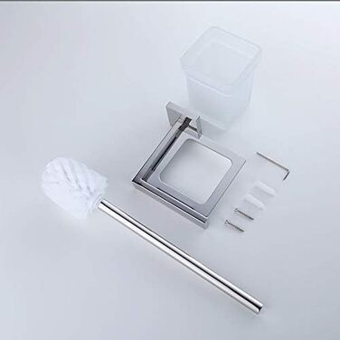 Turs Stainless Steel Toothbrush Holder Bath Drinking Glass Tumbler with Holder Wall Mount, Polished Surface, K7007P (Toilet Brush Holder)