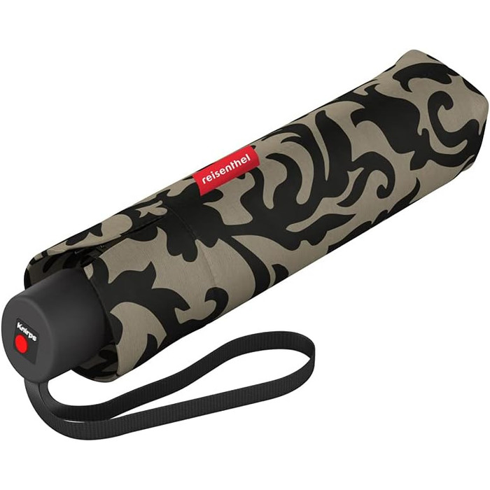 Зонт Reisenthel Pocket Classic Signature – компактний, з перероблених PET-пляшок, з ергономічною ручкою (Taupe)