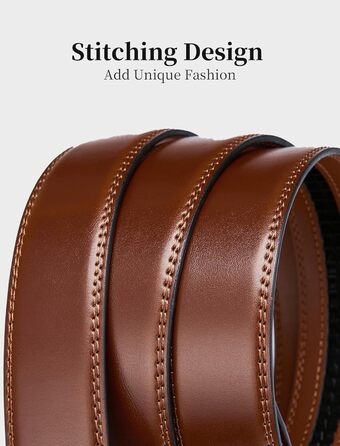 Чоловічий шкіряний ремінь на пряжці, 3,5 см, регульований, для джинсів, комфортна посадка (46-52W, C-tan)