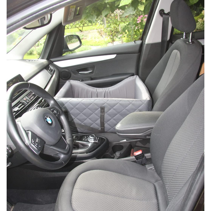 Автокрісло для собак Mayaadi-Home з штучної шкіри, 65x55x25 см, темно-сірий