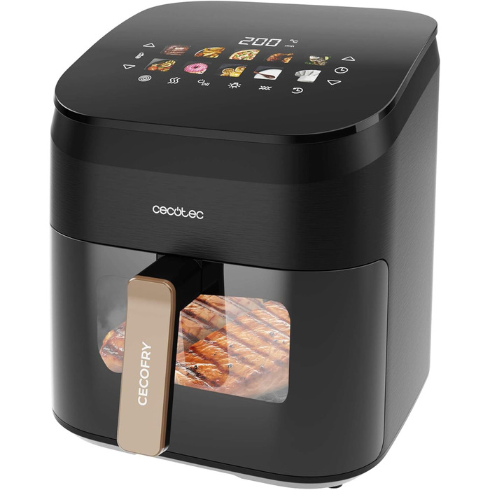 Фритюрниця Cecotec CecoFry Advance Double 9 л з подвійними кошиками, 2850 Вт, цифрова, без олії, PerfectCook