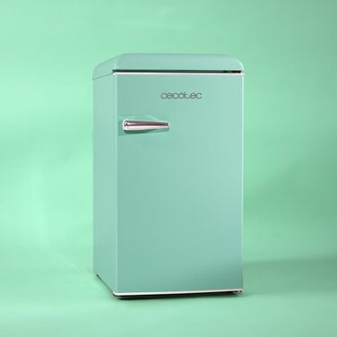 Cecotec Bolero CoolMarket TT Origin 45L Retro Mini Refrigerator - Red, 55cm High, 45L Capacity, Energy Class E, with Freezer Compartment & Chrome Handle