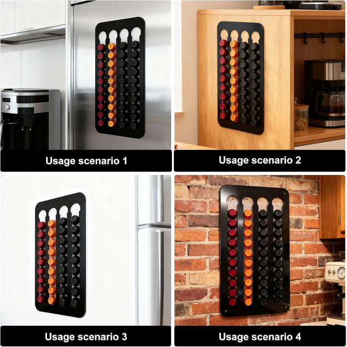 Тримач для капсул Nespresso Original, органайзер для 40 капсул, магнітний, без свердління