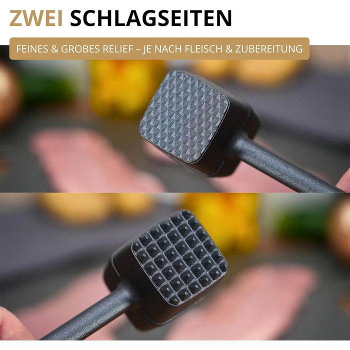 Молоток для м'яса Westmark Robusto-spezial Black Edition, алюміній, 21.5 см, сріблястий