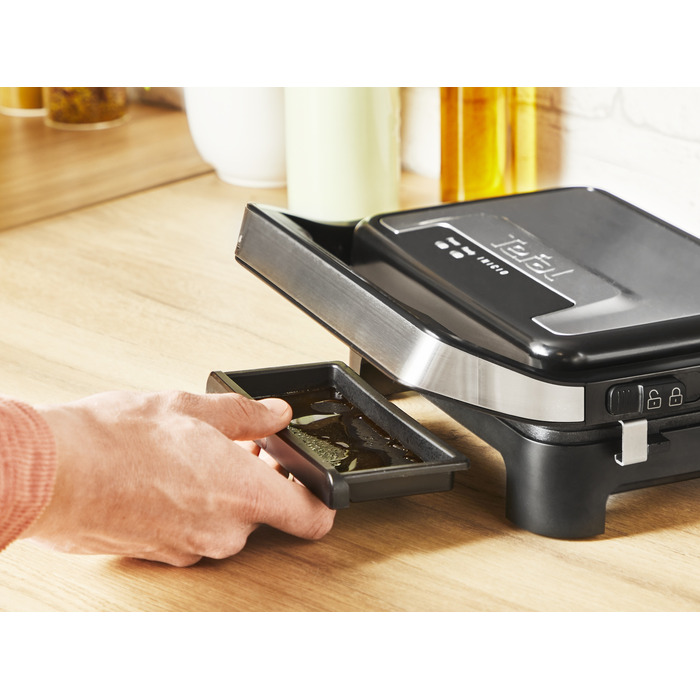 Електричний контактний гриль Tefal GC270D10, сріблястий/сірий, 1000 Вт