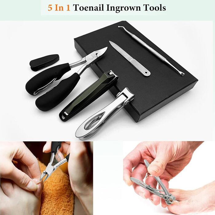 Набір професійних кусачок для нігтів Nagel з нержавіючої сталі для товстих нігтів та пальців, гострі ножиці для манікюру для літніх людей та чоловіків/жінок