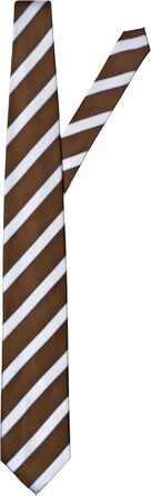 Краватка чоловіча Vincenzo Boretti, шовк, смугаста, коричнева, 8 см, для костюма та сорочки, діловий стиль, весілля