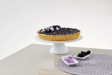 Dr. Oetker Quiche Form, Ø 28 cm EXCLUSIVE, Tart form with a lift-up base that is cut- & scratch-resistant with an enamel sealing, round cake pan with a steel sheet ring (Color: Grey-Brown/Crème). Quantity: 1 piece