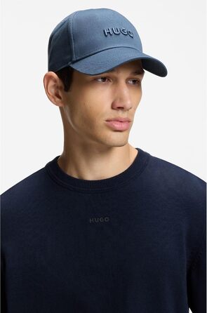 Кепка HUGO чоловіча Jude з бавовняного твілу з логотипом, Open Blue 496, універсальний розмір