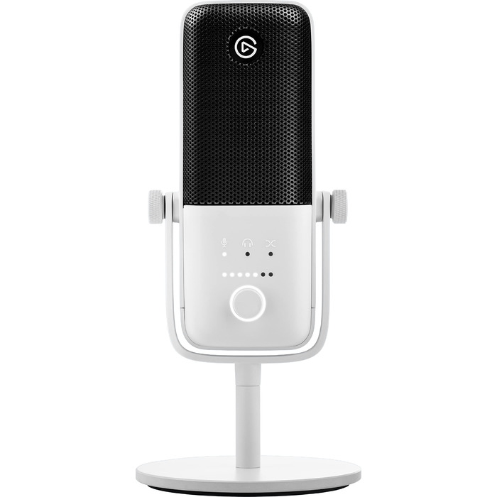 Мікрофон Elgato Wave:3 White - USB конденсаторний для стрімінгу, подкастів, геймінгу та роботи. З безкоштовним ПЗ