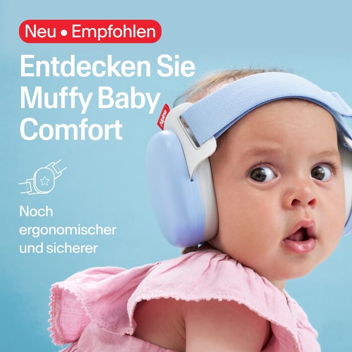 Дитячі навушники Alpine Muffy Baby Klassik - захист від шуму для малюків до 36 місяців, блакитні