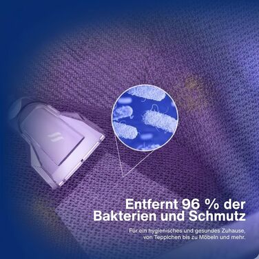 Samako Teppichreiniger Polsterreiniger: компактний ручний пристрій для чищення килимів та м'яких меблів, 400W, 2 великі резервуари для води, підходить для всіх типів тканини