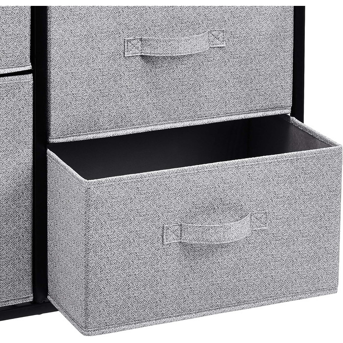 Amazon Basics - Closet Storage Organizer with 5 Fabric Drawers, White (Black)