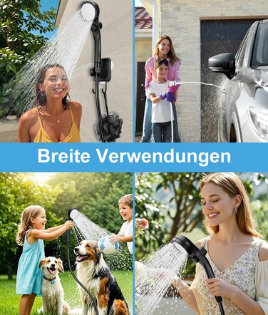 Портативна душова кабіна WADEO для кемпінгу з акумулятором та насосом, 6000-8000mAh, мобільний душ для відпочинку, подорожей, автомийки, сірого кольору, з індикатором температури та заряду акумулятора